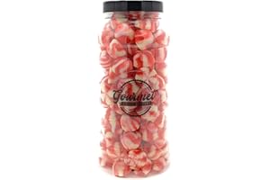 Strawberry Twist Kisses Retro Sweet Shop Jar by The Gourmet Sweet Company