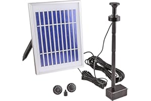 CLGarden Solar Pumpe Springbrunnen NKASP4 kleine Solarpumpe mit Akku und LED Teichpumpe für Miniteich Wasserspeier