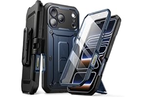 SUPCASE für iPhone 17 Pro Max Hülle 6.9” mit Kamerasteuerungstaste Outdoor Handyhülle 360 Grad Case Bumper Schutzhülle Cover [UBeetle Pro] mit Displayschutz, Ständer und Gürtelclip 2025 (Blau)