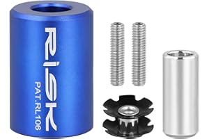 Bezavea Bike Headset Star Nut, 4 Pieces Bicycle Fork Star Nut Set, Universal Bike Star Nut Setter, Star Nut Repair Tool, Easy to Use, for Mountain Road Bike, Hybrid Bike