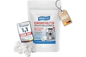‎AGUALEVE Reinigungstabletten 25 Stück – für alle Marken und Arten von Kaffeevollautomaten und Kaffeemaschinen, z. B. De’Longhi, Philips, Siemens, Saeco, Melitta, Krups, Miele – Markenqualität Made in Germany