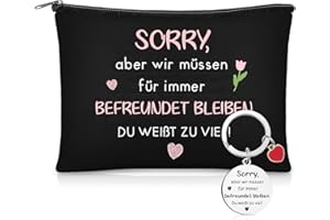 Jadive Beste Freundin Geschenke Kosmetiktasche mit Schlüsselanhänger BFF Kulturbeutel Schminktasche für Schwestern Kleine Make Up Tasche für Frauen Freundinnen Geschenkideen zum Geburtstag Weihnachten