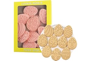 PTAIZJJZ Lot de 10 emporte-pièces de Pâques en plastique 3D pour œufs de Pâques