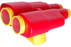 OTITU Jumelles pour Tour De Jeu, Accessoire De Maisonnette - Jumelles en Plastique - Jumelles pour Enfants pour Tours d'escalade Maisonnette Jouet pour Enfants Jardin Rouge