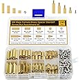Csdtylh 180Pcs M4 Motherboard Standoffs&Screws&Nuts Kit, Hex Male-Female Brass Spacer Standoffs, Laptop Screws for DIY Computer Build, Electronic Projects, Raspberry Pi, Circuit Board etc.