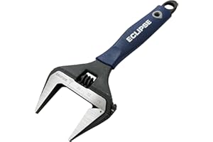 Eclipse Professional Tools ADJW6WJ 6" Adjustable Wrench Extra Wide Jaw 34mm (³⁄₁₀"), Grey