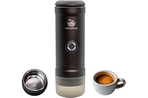 MiiCoffee Eon Macchina per caffè espresso portatile, macchina da caffè da viaggio con auto-riscaldamento e ricarica USB-C (grigio)