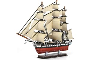 CubicFun 3D Puzzles USS Constitution Vessel Ship Model Building Kits for Adults and Kids, Crafts Gifts for Boys Girls Women Men- 193 Pieces