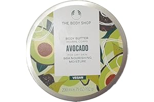 HUMIDEX The Body Shop Avocado Body Butter FOR DRY SKIN, protect and Nourish Skin 96HR MOISTURE , VEGAN, Perfect for dry skin