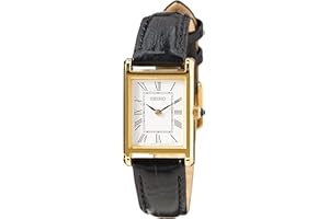 Seiko Orologio Analogico al Quarzo Donna con Cinturino in Pelle SWR054P1