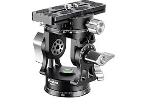 Leofoto - Cabezal de trípode VH-30R con Doble Placa panorámica y Mango - Ideal para observación de Aves con Alcance de detección y fotografía - VH-30R