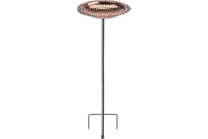 Good Directions BBG Pure Copper Garden Pole Bird Bath, 13" Basin