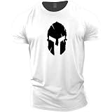 T-shirt De Sport Spartan Shield - Coupe Athlétique, 100% Coton, Motif Bouclier Spartiate, Pour Musculation Et MMA