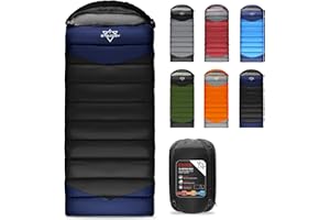 ETGLCOZY Sleeping Bags for Adults Kids, Ultralight Compact w/Compression Sack for Warm & Cold Weather Camping Essentials for Backpacking Hiking Travel Indoor - Unisex Boy Girl Man Woman