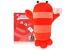 AUSPICIOUS BEGINNING Wärmekissen Mikrowelle Körnerkissen für Mikrowelle Hummer Anschmiegsames Nackenkissen mit Lavendelduft - ideal als Wärmespender und bei Verspannungen an Nacken Schulter Hals Nacken Wärmekissen