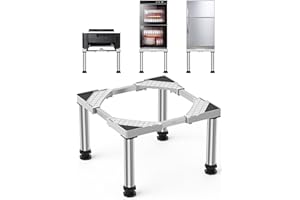 DEWEL Untergestell Kühlschrank erhöhung Höhe 33-36cm Verstellbare Untergestell Geschirrspüler Unterbausockel für Spülmaschine Gefriertruhe Gefrierschrank Statische Haushalts Geräte,Weiß