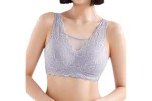 ONEFENG Mastektomie-BH mit Taschen,Post Surgery Prothesen BHS für Silikon Brüste Brustformen Spitze Brustkrebs BH