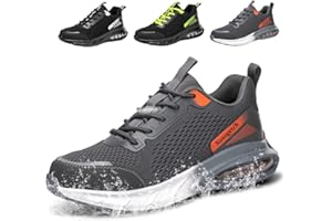 Fadezar Sicherheitsschuhe Herren Damen Wasserdicht Arbeitsschuhe Herren Leicht Atmungsaktiv Stahlkappenschuh Sportlich rutschfest Arbeitsturnschuhe Gr.36-46