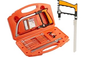 YICEN 13 in 1 Multifunction Hacksaw Set in Carry Case with 8 HSS Extra Steel Saw Blades,Junior Hacksaw,Mini Hack Saw for Cutting Wood, Metal,Plastic,PVC Pipe,Rubber,Tile, Ceramic