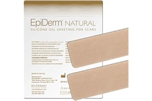 ‎BIODERMIS EPIDERM NATURAL SILIKON NARBENPFLASTER GEGEN NARBEN Epiderm Natural Silikon Narbenpflaster Silikonfolie gegen Narben Doppel-Streifen 3,6x30 cm (1x2 St.) / Narbenpflaster gegen Narben Silicone Pad von Biodermis