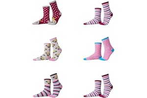 Leo & Emma Lot de 6 paires de chaussettes pour enfants de tailles et de modèles différents