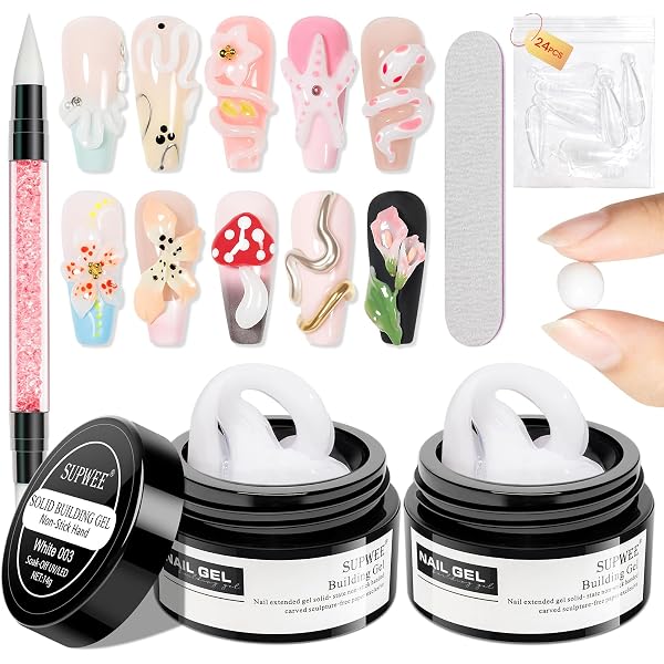 KINBOM 3D Nagelblumen Set – 1000 Stück Mit Perlen, 6 Farben | Für Nail Art & DIY Schmuck