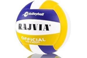 Rajvia Pelota de Voleibol, Balon de Voleibol, Pelota Voleibol Playa, Pelota Voley Tacto Suave Oficial Talla 5 para Interior y Exterior