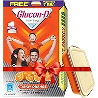 Glucon-D Instant Energy Health Drink Tangy Orange - 450gm Refill with Free Container