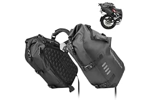 Rhinowalk Motorcycle Saddle Bag Waterproof 48L (24L*2) Motor Saddlebags Side Bags Pannier Bag Trunk Motorcycle Accessory