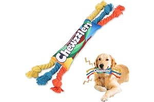 Fadcaer Dog Rope Toys for Small to Medium Dogs,Dog Rope Chew Toys for Boredom,Squeaky Dog Rope Toys,Rainbow Candy-Shaped,Tough Dog Tug Toy for Interactive Playtime and Training
