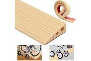 WAPASEZYAR Rampa progowa, 100 x 6,5 x 2,5 cm, rampa progowa dla wózków inwalidzkich, PCW, antypoślizgowa powierzchnia, gumowa rampa najazdowa, rampa progowa do wózka inwalidzkiego, wózka dziecięcego, chodzika