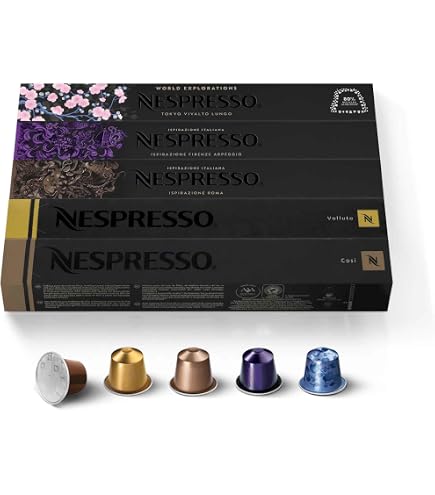 Nespresso Original Italian Inspired Pack 50 Coffee Capsules - 10 x
