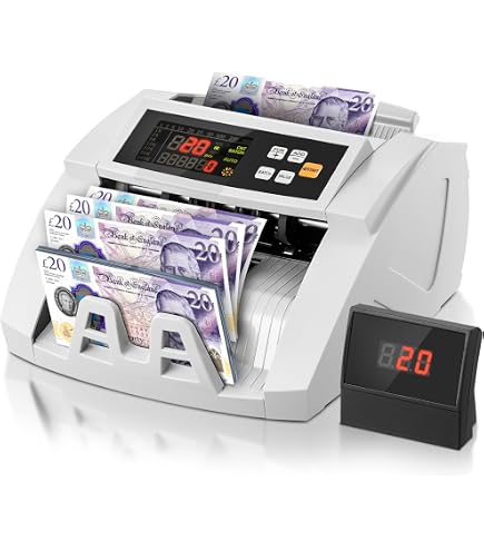 Tamodeix NX-270 Geldschein-Zählmaschine – Add/Batch & Value-Modus, UV/MG/IR/MT-Prüfung, 1000 Scheine/min, Für EUR USD GBP – 2 Jahre Garantie