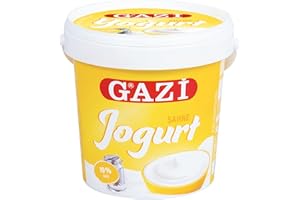 HYMOR Gazi Süzme Joghurt - 1x 1kg - stichfester Sahnejoghurt mit 10% Fett, extra cremig im Geschmack, besonders gut geeignet für Soßen, Suppen, als Nachspeise/Dessert, ins Porridge oder Müsli