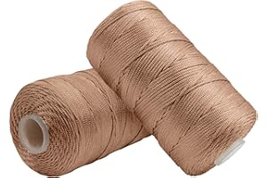 Uiopa Filo Macrame 1,5mm x 400m, Corda Macrame in Nylon Cordino per Borse Uncinetto, Filo Caffè Leggero per Ferri e Uncinetto, Fai da Te, Decorazioni, Artigianato