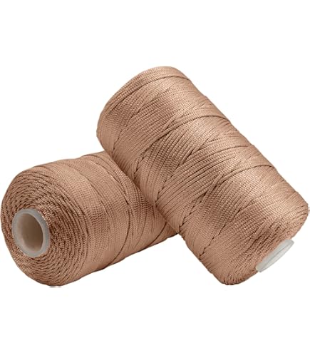 Uiopa Macrame Cord 1.5mm X 400m, Nylon Macrame Yarn For Crochet And Knitting, Khaki Crochet Yarn For Wall Hangings, Dream Catchers, Jewelry Making, DIY Craft Project