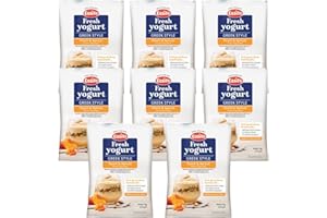 EasiYo Yogurt Greco Pesca & Albicocca – Confezione da 8 Bustine | Ogni Bustina Prepara 1KG di Yogurt