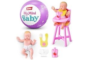 5 Surprise My Mini Baby Serie 2 de ZURU, cápsula misteriosa Coleccionable, Juguete para niñas, bebé Realista en Miniatura, Kit de Juego y Accesorios