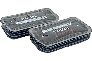 ZERINT TP-R04 Toppa di Riparazione Radiale,Parches sin Cámara de Neumáticos de Caucho Natural, 102 x 57mm 1 Capa, 10 Piezas