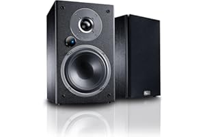 Magnat Monitor Reference 2A Bluetooth Stereo Shelf Speakers with HDMI, High Quality Phono Preamp, 1 Pair, Black