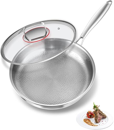 Viking 8 Inch 3-Ply Non Stick Fry Pan | Stainless Steel Induction Frying Pan - View #6