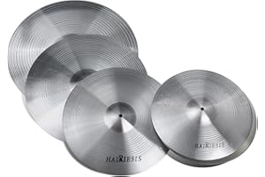 HAIRIESIS Trommel-Becken für Schlagzeug, Becken-Set, 35,6 cm/40,6 cm/45,7 cm/50,8 cm, 5-teiliges Beckenset, Trommelübungs-Becken
