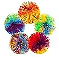 Monkey Stringy Balls, 5PCS Sensory Fidget Stringy Balls Rainbow Pom Bouncy Stress Balls Active Toys