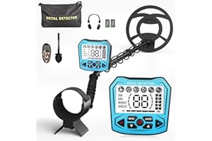 Trsaow Metal Detector for Adults Kids,Professional IP68 Waterproof with 10.23'' Coil 5 Modes Higher Accuracy Lightweight Adjustable Stem Battery and USB Powered Includes Storage Bag Shovel Headphones