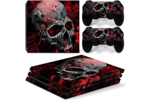 TAIFOND Vinilo adhesivo para Playstation 4 Pro, calavera de sangre PS4 Pro Consola y controladores Skins vinilo calcomanía cubierta