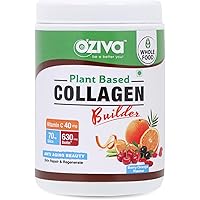 OZiva Plant Based Collagen Builder for Anti-Aging Beauty, Skin Repair & Regeneration (Berry Orange-250g)