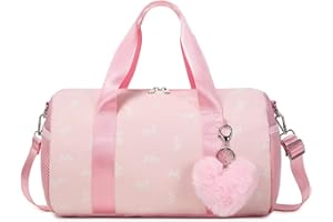 JUMPOPACK Bolsa Danza Balle Niña Bolsa Deportiva Viaje Piscina Bolso Brillo Mariposa Rosa