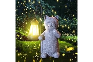 HIAME Figuras decorativas de jardín con luz solar, estatua de elefante de pato de animales, decoración para jardín, figuras de jardín, escultura con iluminación solar, adornos para exteriores, escultura de