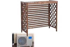 Cache Climatiseur En Bois Massif/Caché De Grille De Persienne Support De Fleur Résistant Aux Intempéries Climatisation De Amovible Confidentialité 4 Tailles (Size : 100x43x94cm(LxWxH))