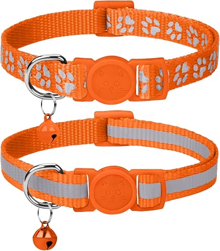 Goldtiger Katzenhalsband 2er-Set – Mit Glöckchen & Panda-Anhänger, Verstellbar 20,3-33 Cm, Sicherheitsschnalle